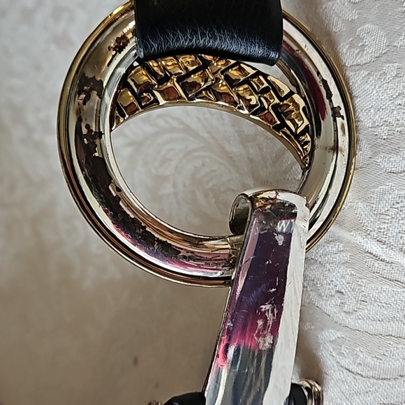 CHICO'S Slide Adjustable Wide Black Belt M/L - Picture 3 of 11